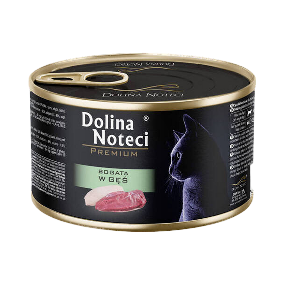 Pâtée pour chat à l'oie Dolina Noteci – boîte de 185 g