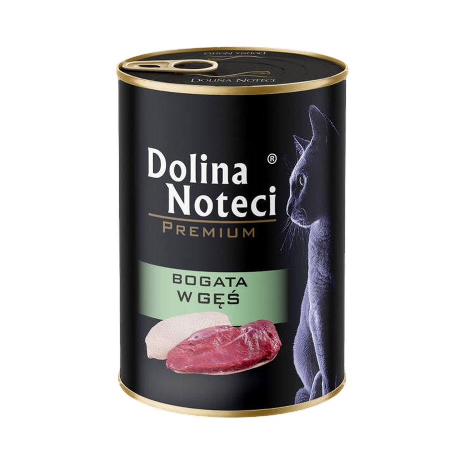 Pâtée pour chat à l'oie Dolina Noteci – boîte de 400 g