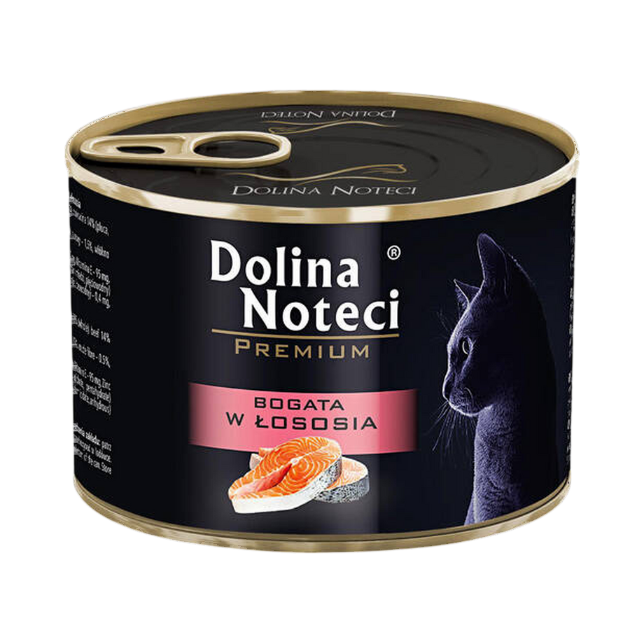 Pâtée pour chat au saumon Dolina Noteci – boîte de 185 g