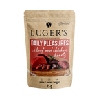 Pâtée pour chat stérilisé au bœuf et aux cœurs de poulet Luger's – sachet de 85 g