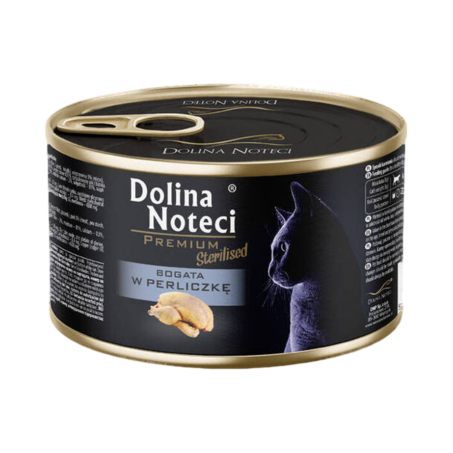 Pâtée pour chat stérilisé à la pintade Dolina Noteci – boîte de 185 g