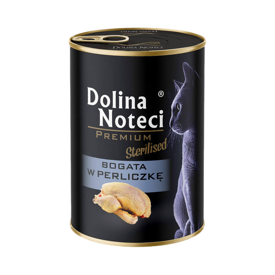 Pâtée pour chat stérilisé à la pintade Dolina Noteci – boîte de 400 g