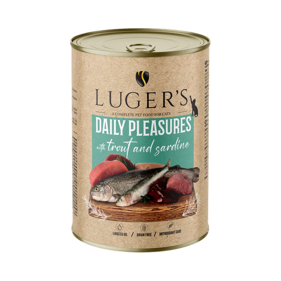 Pâtée pour chat à la truite et à la sardine Luger's – boîte de 400 g