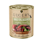 Pâtée Luger's Daily Pleasures cœurs d'oie, brocoli et petits pois – boîte 800 g