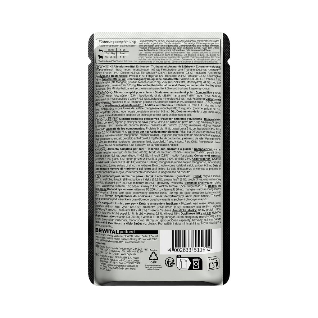 Dos du sachet avec composition et code-barres