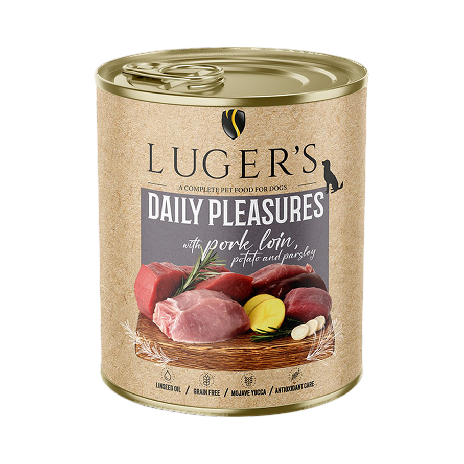 Pâtée Luger's Daily Pleasures longe de porc, pomme de terre et persil – boîte 800 g