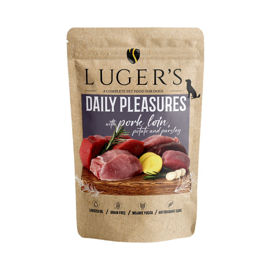 Pâtée Luger's Daily Pleasures longe de porc, pomme de terre et persil – sachet 500 g