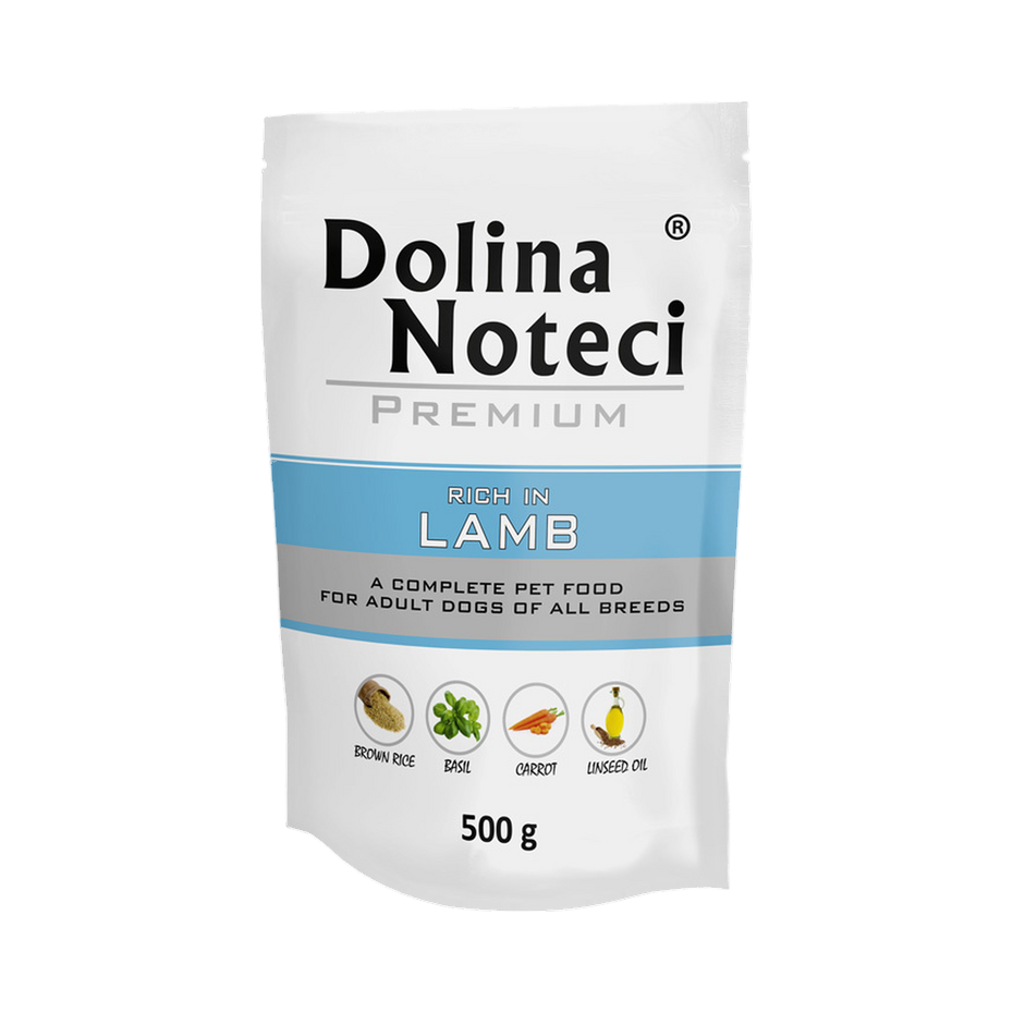 Pâtée Dolina Noteci Premium riche en agneau – sachet 500 g