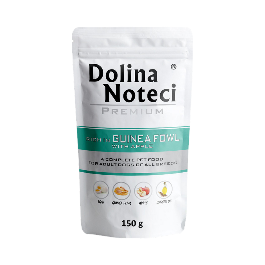 Pâtée Dolina Noteci Premium riche en pintade et pomme – sachet 150 g
