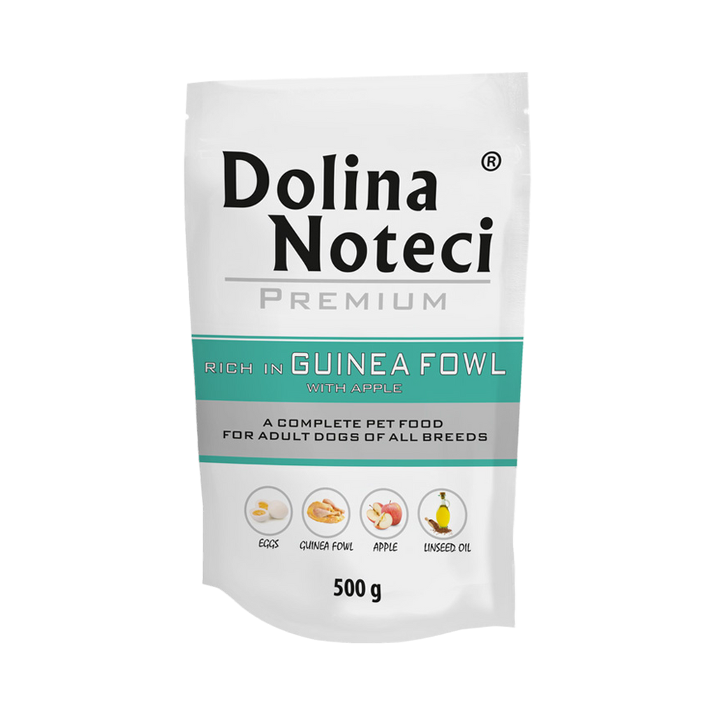 Pâtée Dolina Noteci Premium riche en pintade et pomme – sachet 500 g