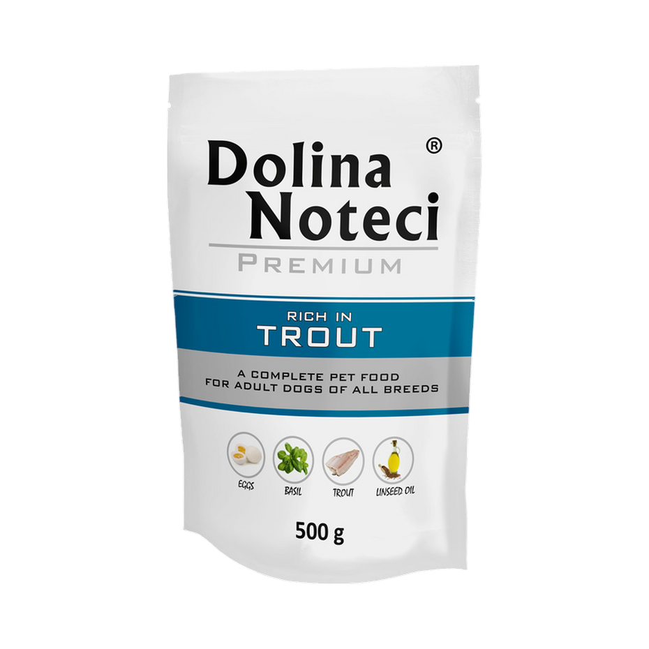 Pâtée Dolina Noteci Premium riche en truite – sachet 500 g
