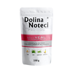 Pâtée Dolina Noteci Premium riche en veau et petits pois – sachet 150 g