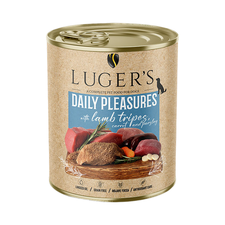 Pâtée Luger's Daily Pleasures tripes d'agneau, carotte et persil – boîte 800 g