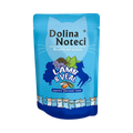 Sachet bleu Dolina Noteci Superfood Lamb & Veal illustré, pâtée pour chat agneau et veau de 85 g