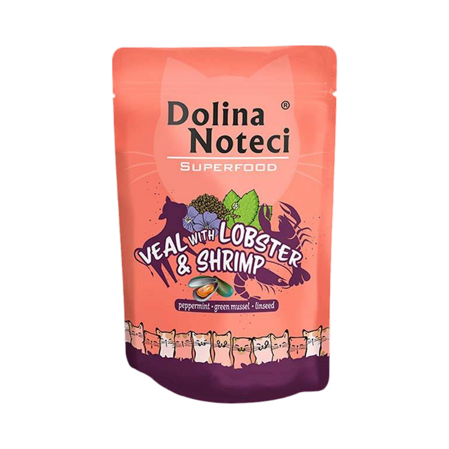 Pâtée Superfood pour chat au veau Dolina Noteci – sachet de 85 g