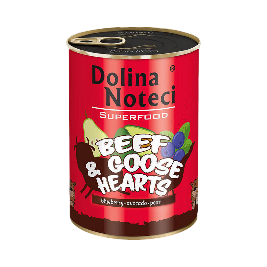 Pâtée Dolina Noteci Superfood bœuf et cœurs d'oie – boîte 400 g