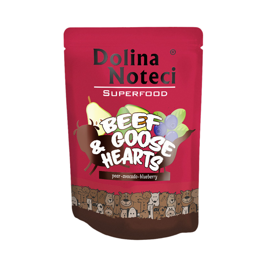 Pâtée Dolina Noteci Superfood bœuf et cœurs d'oie – sachet 300 g