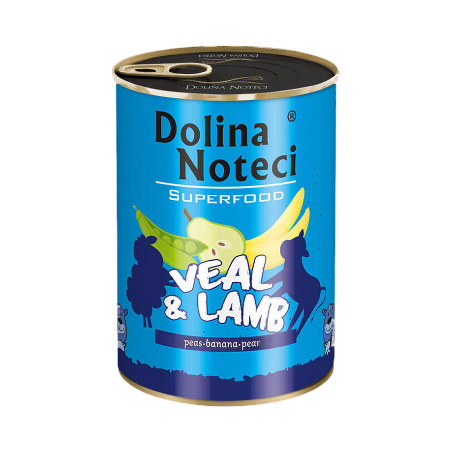 Pâtée Dolina Noteci Superfood veau et agneau – boîte 400 g