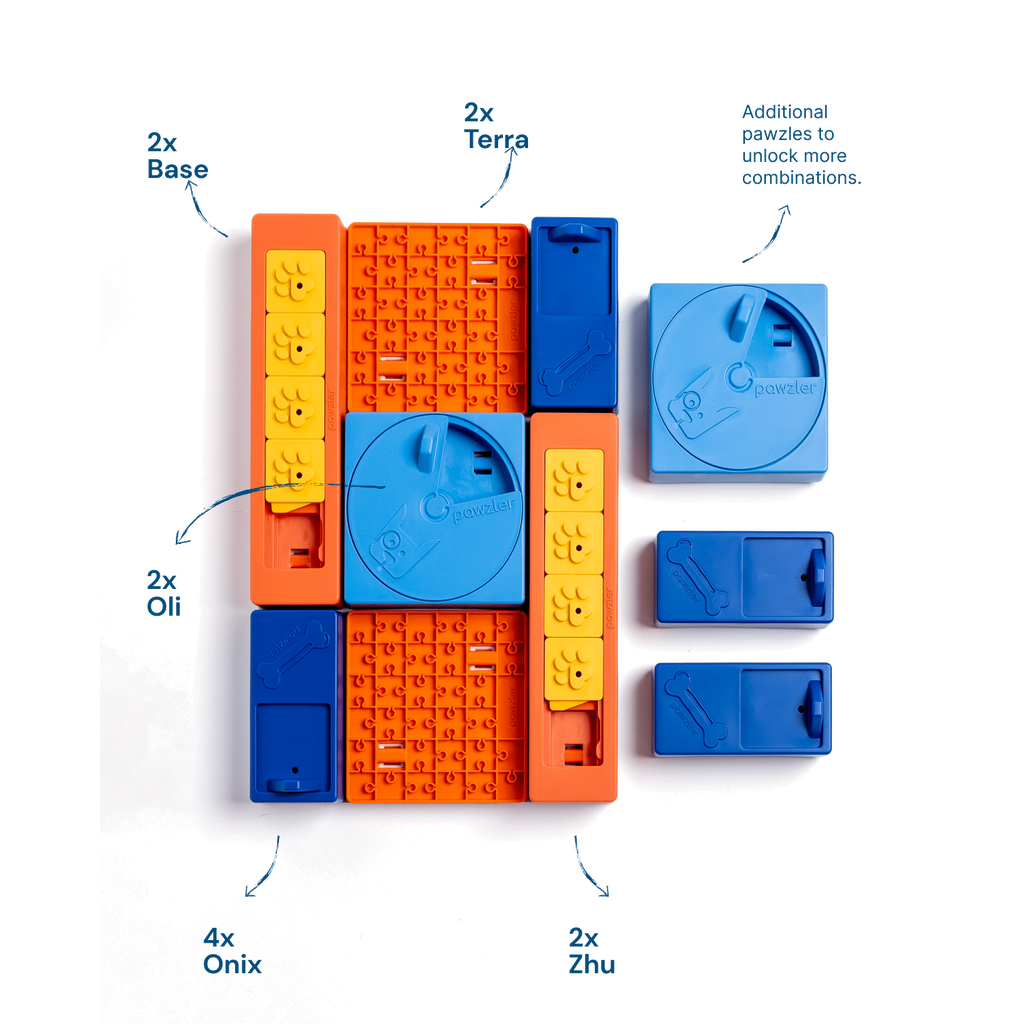 Composition du set : modules Base, Terra, Oli, Onix et Zhu