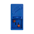 Module bleu roi à tiroir ouvert garni de friandises