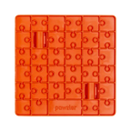 Plateau orange emboîtable vu de dessus