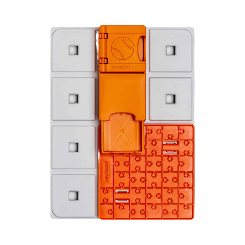 Plateau orange combiné à la base grise