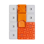 Plateau orange combiné à la base grise