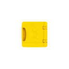 Petit bloc jaune fermé avec empreinte de patte