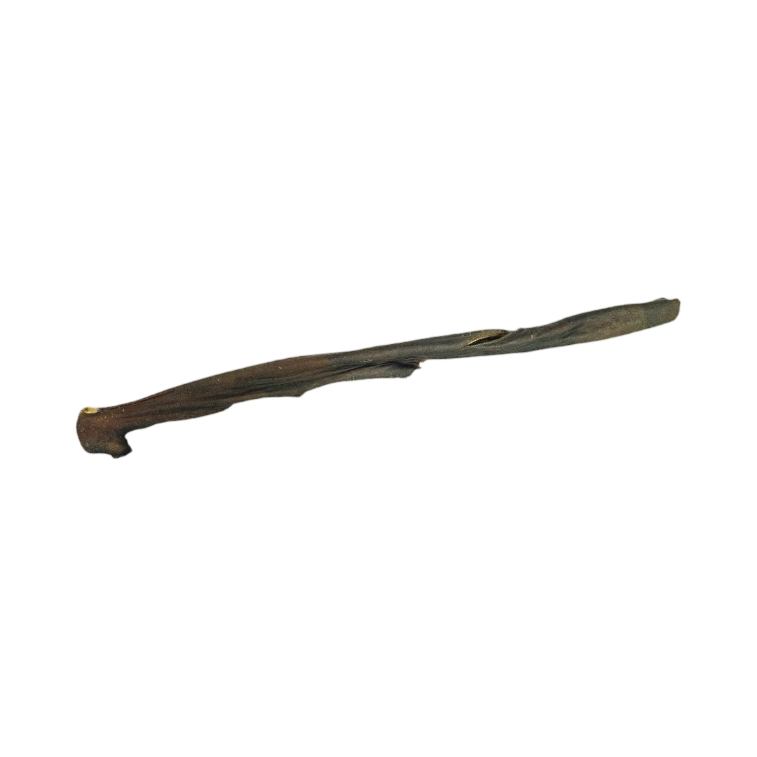 Longue peau de bœuf séchée sombre, une pièce