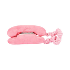 Combiné rose vu de dos avec son cordon en spirale