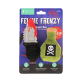 Lame et fiole verte à tête de mort dans leur blister Feline Frenzy
