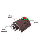 Bûche à dérouler avec couineur tube et papier crinkle