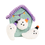 Peluche de fouille maison hantée ZippyPaws et ses trois fantômes à chapeau pointu