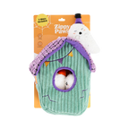 Maison hantée dans son emballage ZippyPaws, un fantôme posé sur le toit