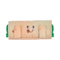 Burrito roulé souriant fermé par ses deux languettes
