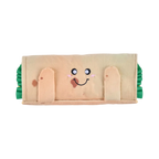 Burrito roulé souriant fermé par ses deux languettes
