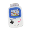 Console portable blanche et bleue façon rétro avec croix directionnelle