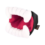 Dentier de vampire rouge et blanc aux crocs pointus