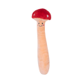 Champignon au chapeau rouge à pois blancs et long pied beige