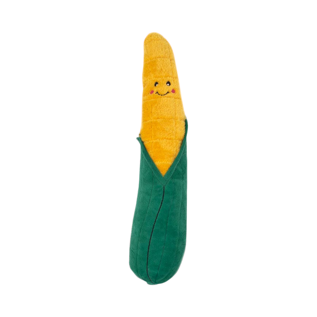 Épi jaune souriant enveloppé de feuilles vertes