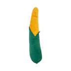 Épi de maïs jaune et vert vu de dos