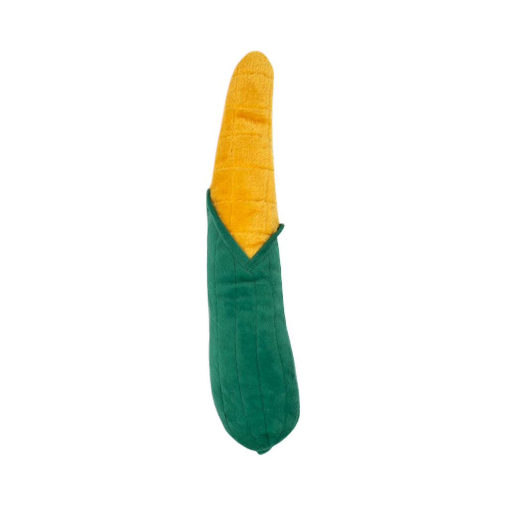 Épi de maïs jaune et vert vu de dos