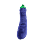 Aubergine violette souriante à collerette verte