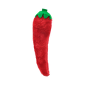 Piment rouge moelleux au visage souriant et tige verte