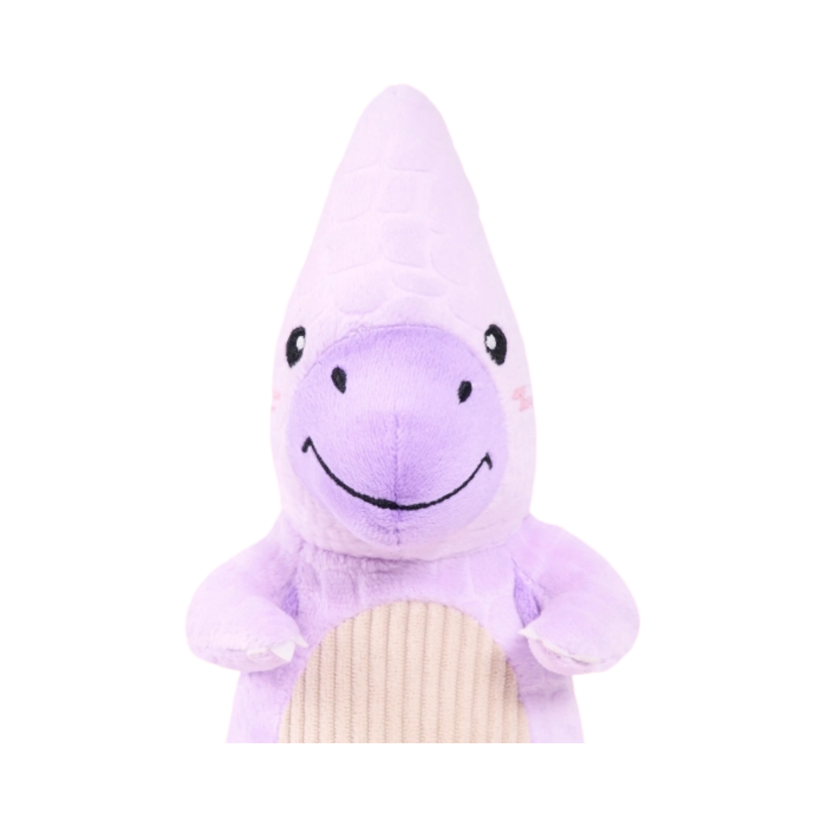 Gros plan sur la tête souriante du ptérodactyle mauve