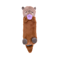Loutre brune endormie serrant un coquillage violet