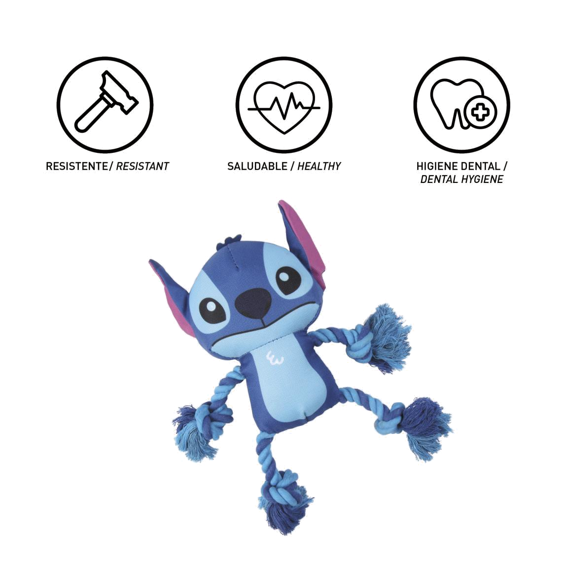 Pictos : résistant, sain, hygiène dentaire, avec Stitch