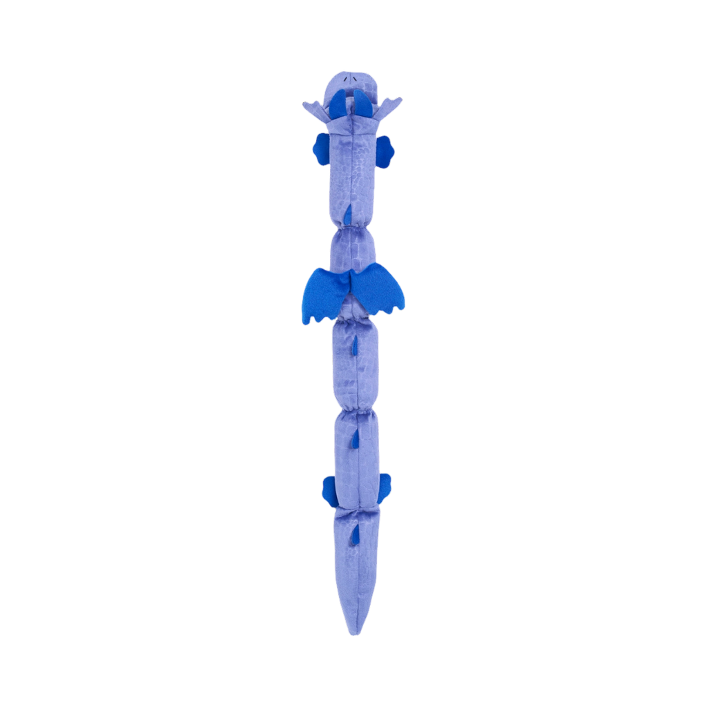 Dos violet avec ailes bleu roi, vu de dessus