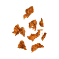 Pépites de poulet séché dorées éparpillées