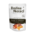 Plat pour chien Dolina Noteci Premium saumon, carotte et riz en sachet – sachet 100 g